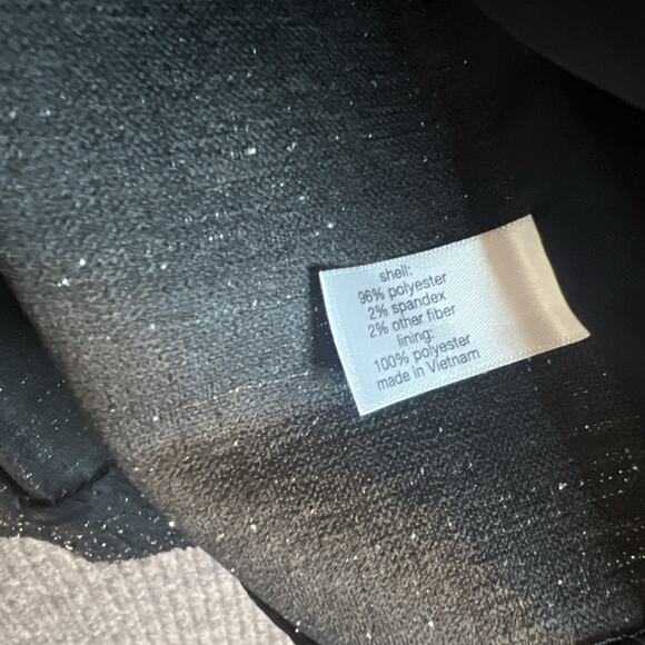 Lane Bryant Womens Blazer Jacket Size 14 Black Textured Metallic Clasp Front - Picture 6 of 11